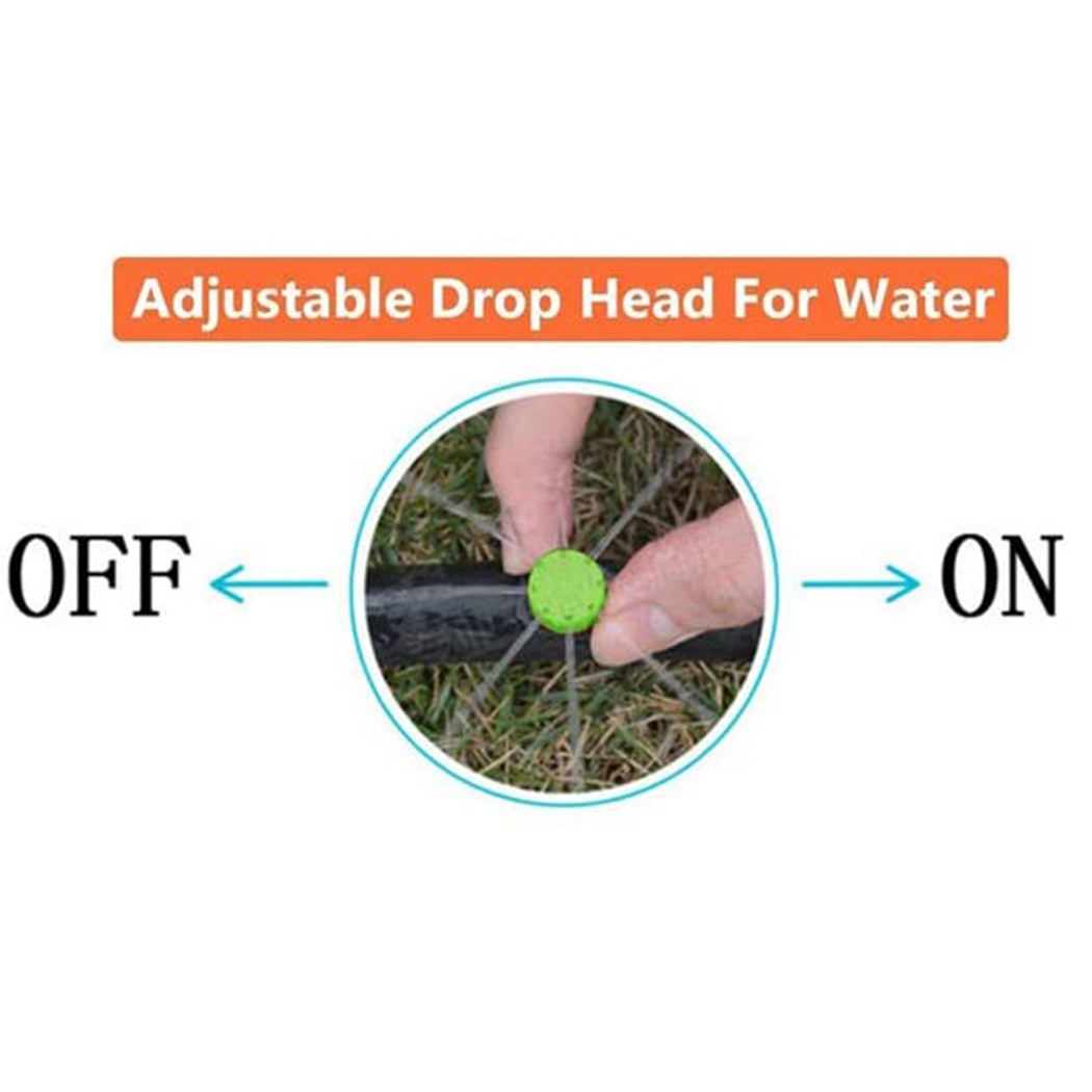 50PCS Garden Hose Irrigation Sprinklers Micro Drippers Emitter Drip Head Adjust