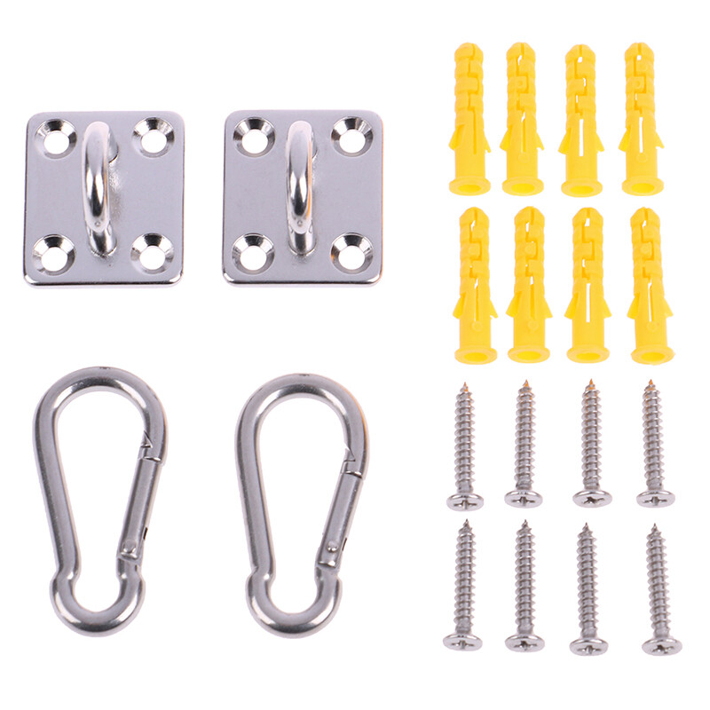 2Sets Ceiling Wall Mount U-Shaped Hooks Stainless Steel Heavy Duty Hammock Base