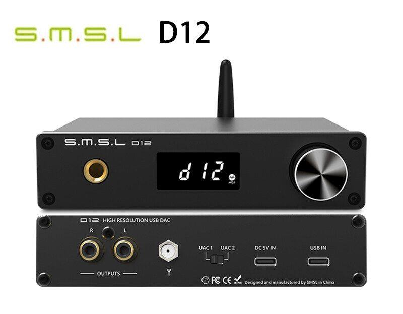 SMSL D12 Ak4493s Dac Headphone Amplifier Output Bluetooth
