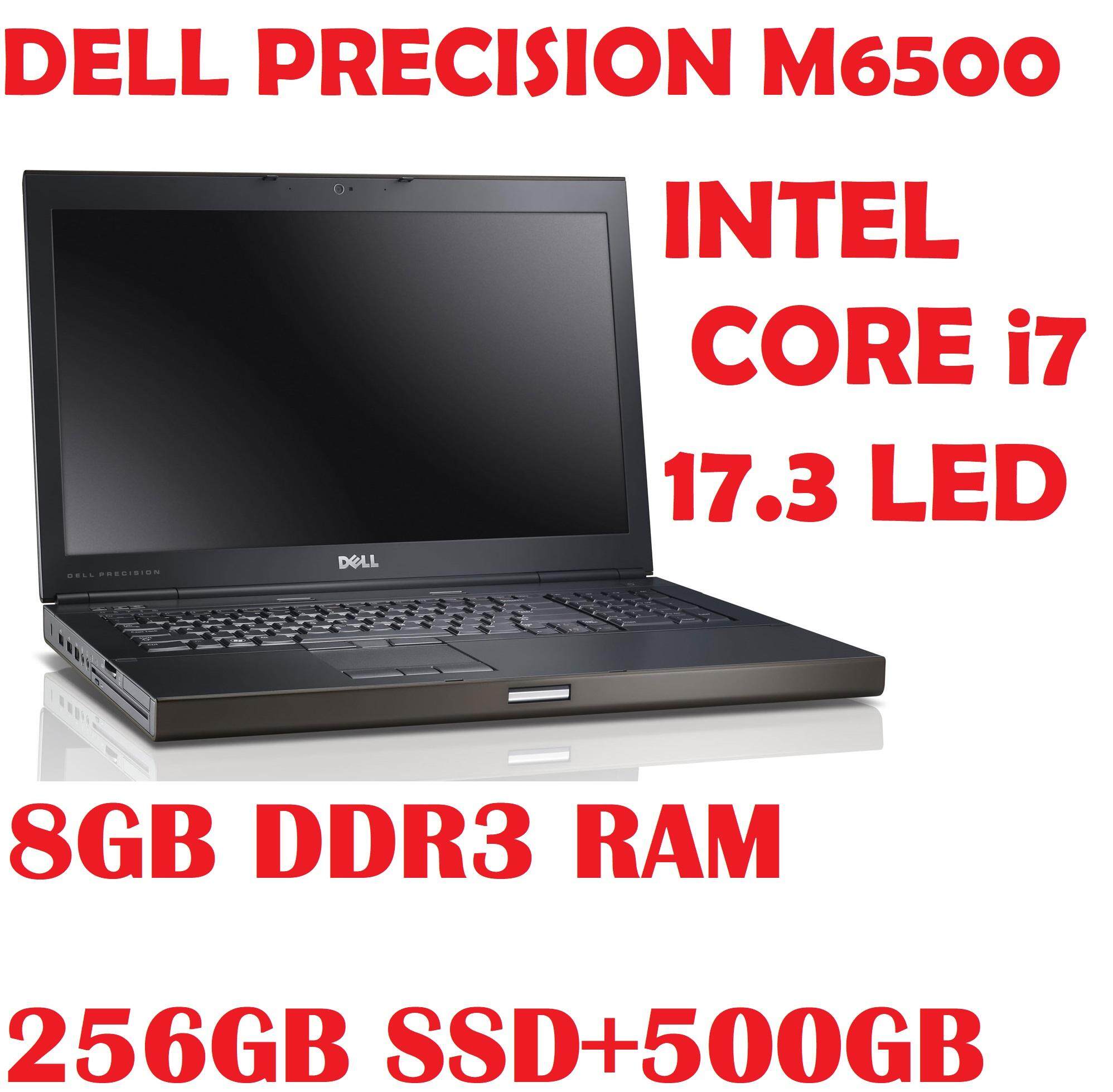 DELL PRECISION M6500 INTEL CORE i7 Q740 1.73 GHZ/8GB DDR3 RAM/256GB SSD+500GB DRIVE /DVD RW/17.3 LED SCREEN/AMD RADEON HD5800 SERIES GRAPHIC CARD/WIN 7 PRO Malaysia