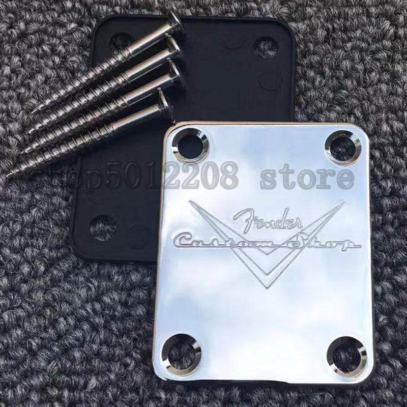 Custom Shop Chrome F Neck Plate For ST TL Electric Guitar And Bass musical instrument accessories Malaysia