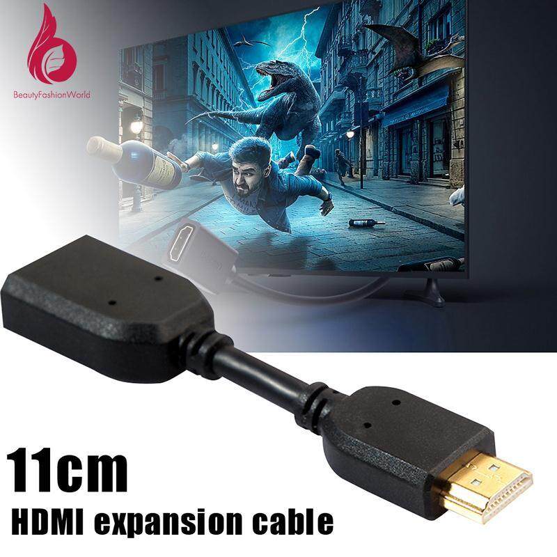 Beautyfashionworld 11 Kabel Cm HDTV TV Fleksibel Steker HDMI Ke Perempuan Kabel Tembaga Baru Steker HDMI Ke Perempuan Kabel Steker HDMI Ke Kabel Perempuan 1080 P Konektor Kabel adaptor Kecepatan Tinggi