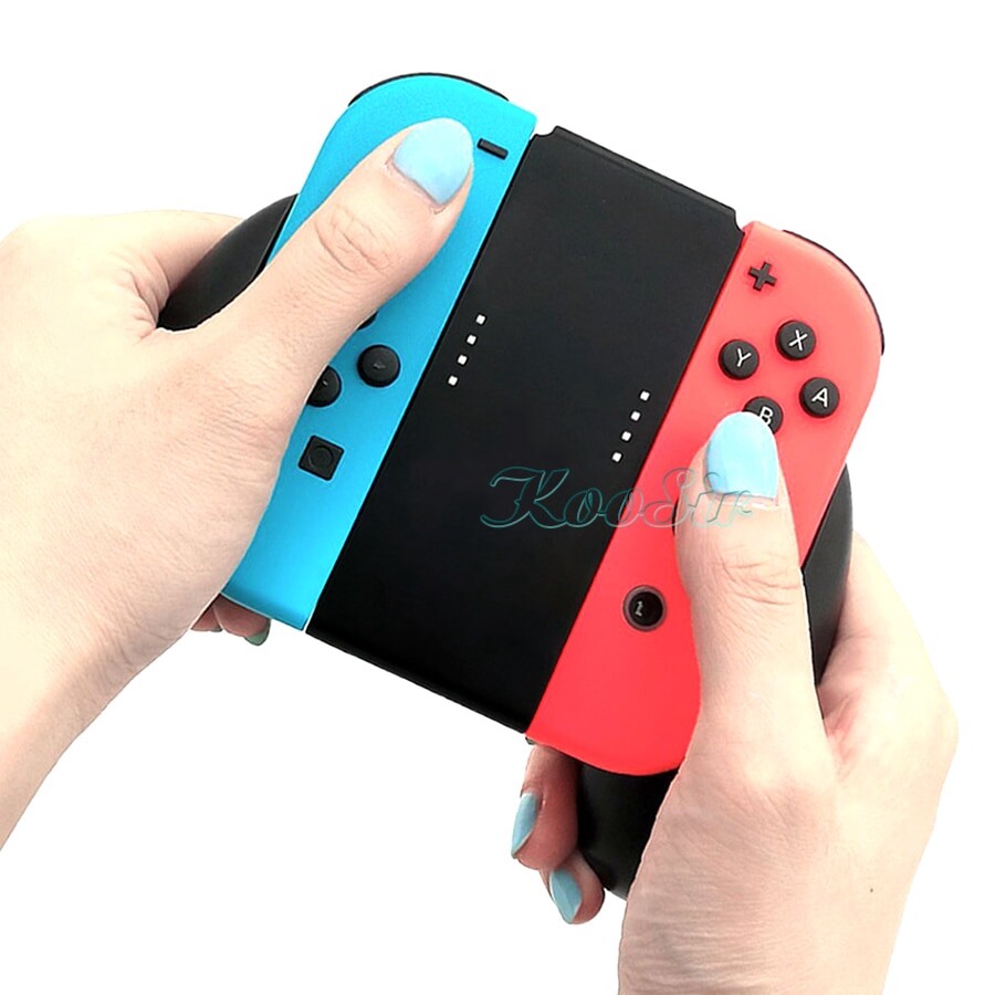 Tay Cầm Điều Khiển JoyCon Nintendo Switch Tay Cầm Thoải Mái Tay Cầm Công Tắc N Bánh Xe Giá Đỡ + 4 Nắp Cho NS Joysitck