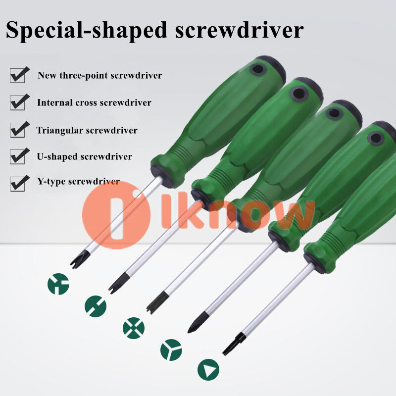 I know 5pcs special screwdriver for bull socket, screwdriver tool magnetic shaped triangle, U type, Y type, internal cross herringbone screwdriver