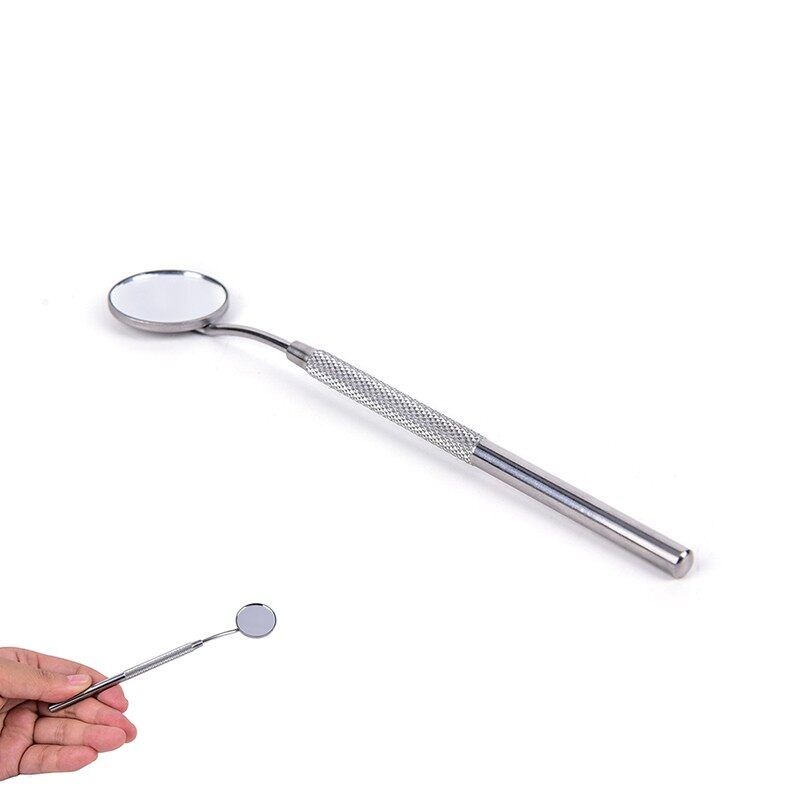 Dental Mirror Dentist Stainless Steel Handle Tool for Teeth Cleaning Inspection