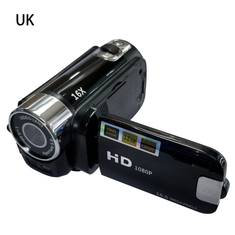 Camera Vlog 1080P Phích Cắm US EU UK AU Máy Quay DV 16 Triệu Pixel Máy