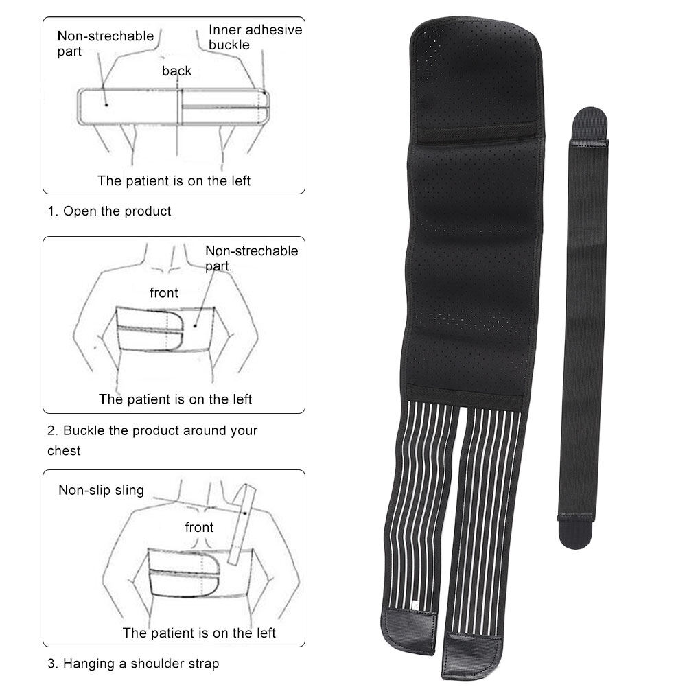 [Laurance] Rib Chest Support Brace Breathable Dislocated Ribs Protection Postoperation Belt M