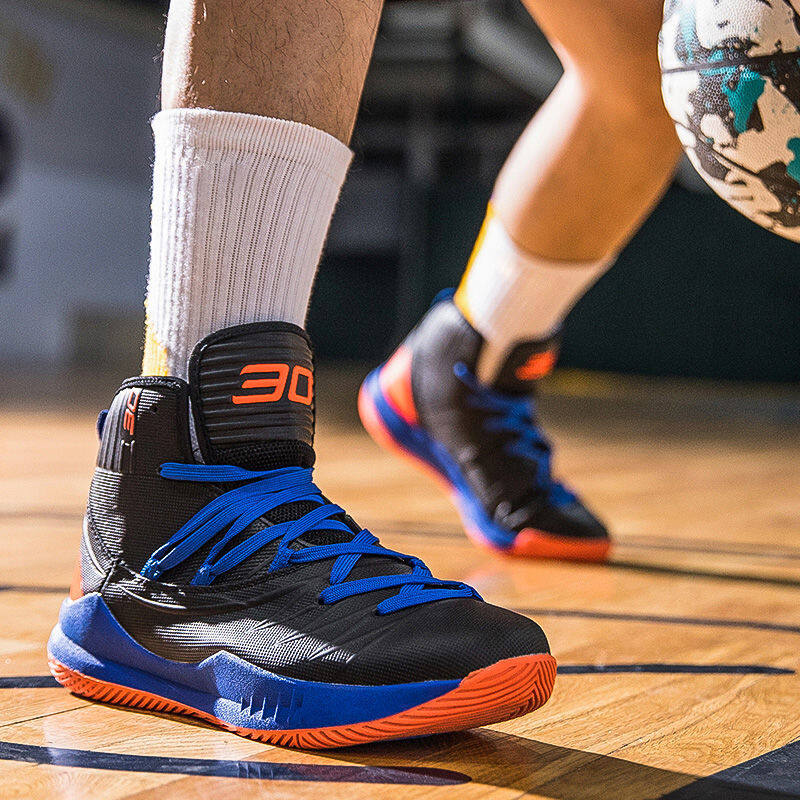 4Moai Curry Shoes Basketball for Men Curry 6 High-top Men's Shoes Waterproof Student Basketball Shoes Wear-resistant Non-slip Shock-absorbing Curry Boots Youth Sports Shoes