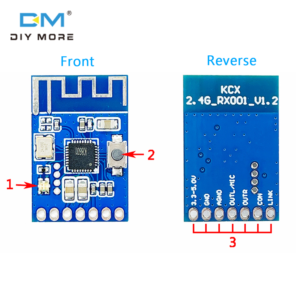 diymore Mô-đun Thu Và Phát Tín Hiệu Âm Thanh Micrô Không Dây 2.4G Bảng Mô-đun Thu Phát Tín Hiệu Âm Thanh Mic Không Dây