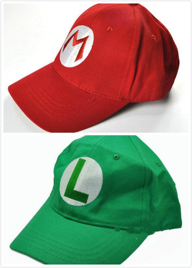 Super Mario Bros Adult Kids Costume Hat Anime Cosplay Red Mario Cap