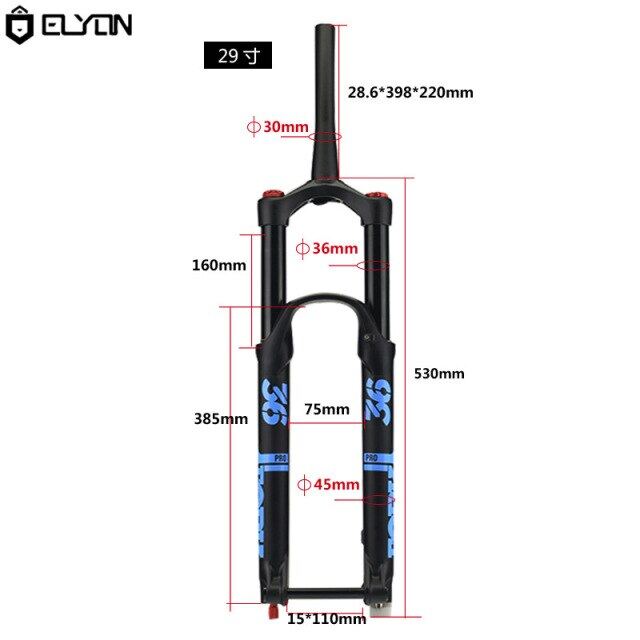 ELYON MTB จักรยานส้อมอากาศ160มม.36 LO 27.5/29นิ้วจักรยานโช้คเรียว Damping ปรับเพลา110*15มม.