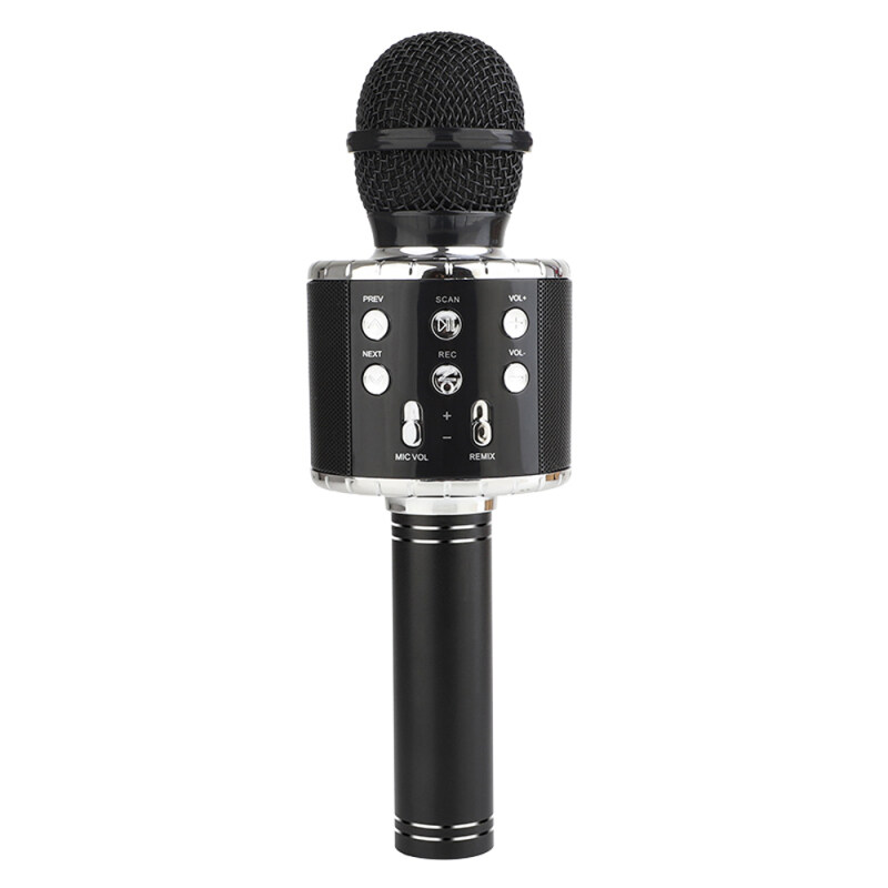 Micro BT Di Động Chuyên Nghiệp Loa Âm Nhạc Máy Nghe Nhạc Cầm Tay Microphone Ca Hát Ghi Mic