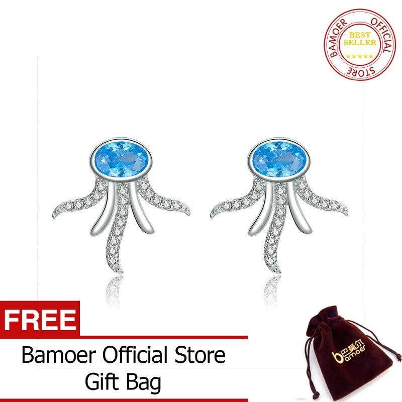 925 Sterling Silver Octopus Kids Girls Women Stud Earrings Jewellery