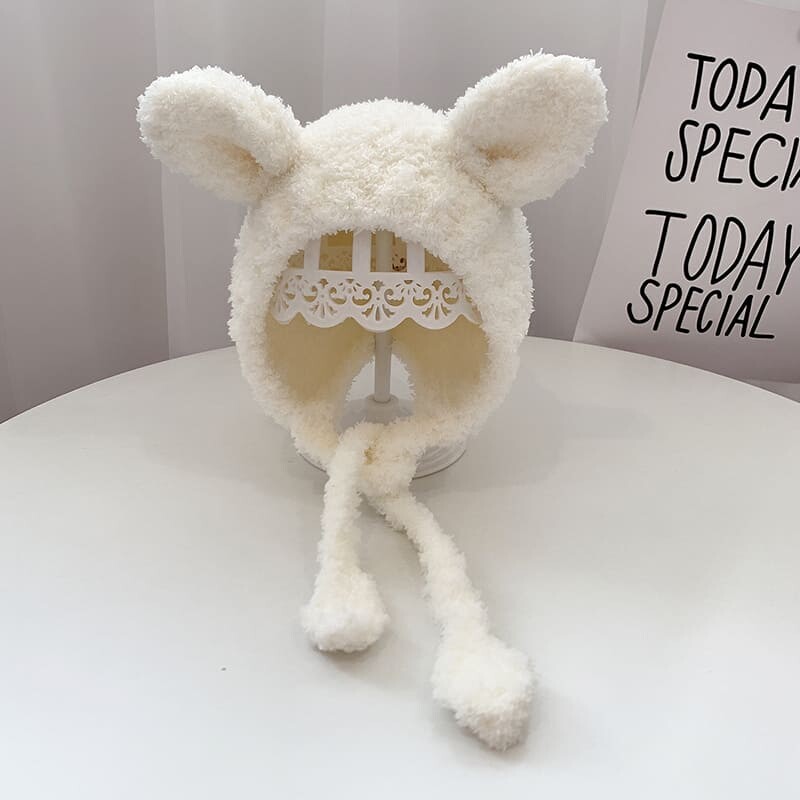 Rabbit Ears Baby Hat Soft Plush Warm Baby Boys Gilrs Cap Beanies Solid Color Kids Children Earflap Hat Bonnet