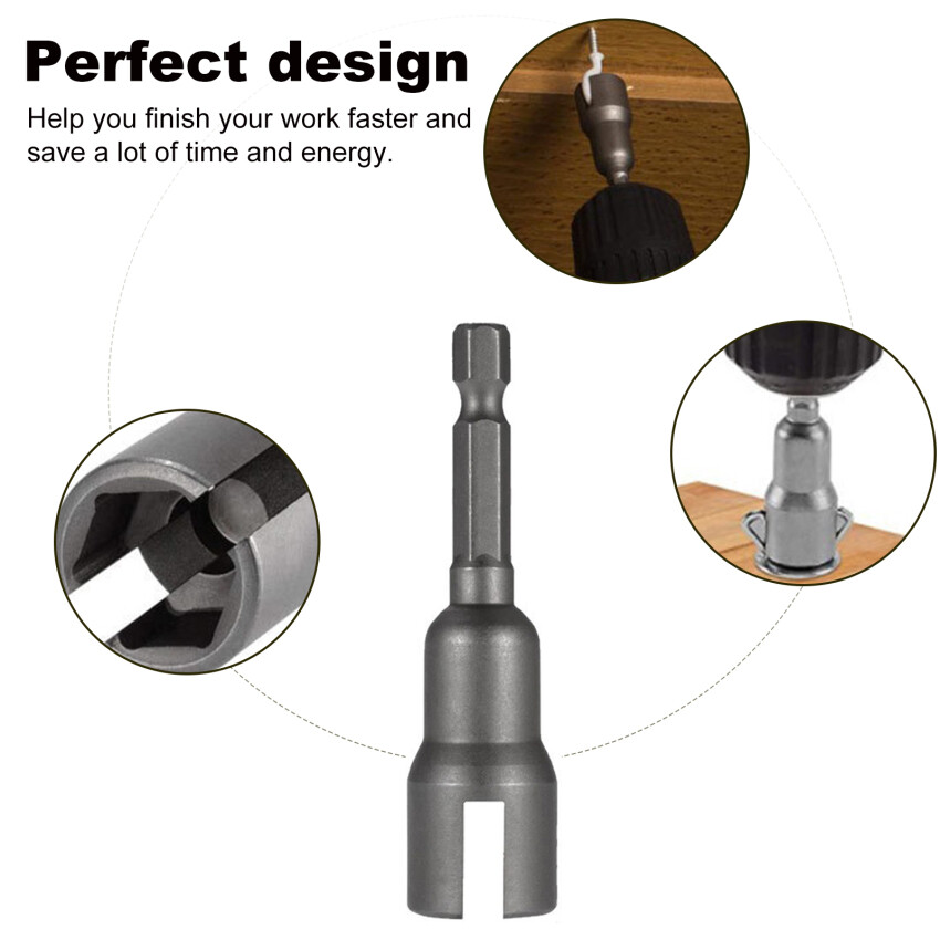 1Pcs Butterfly Bolt Socket Wrench 6.35mm Hex Shank Socket Adapter Nut for Power Tool Slotted Electric Screwdriver Sleeve