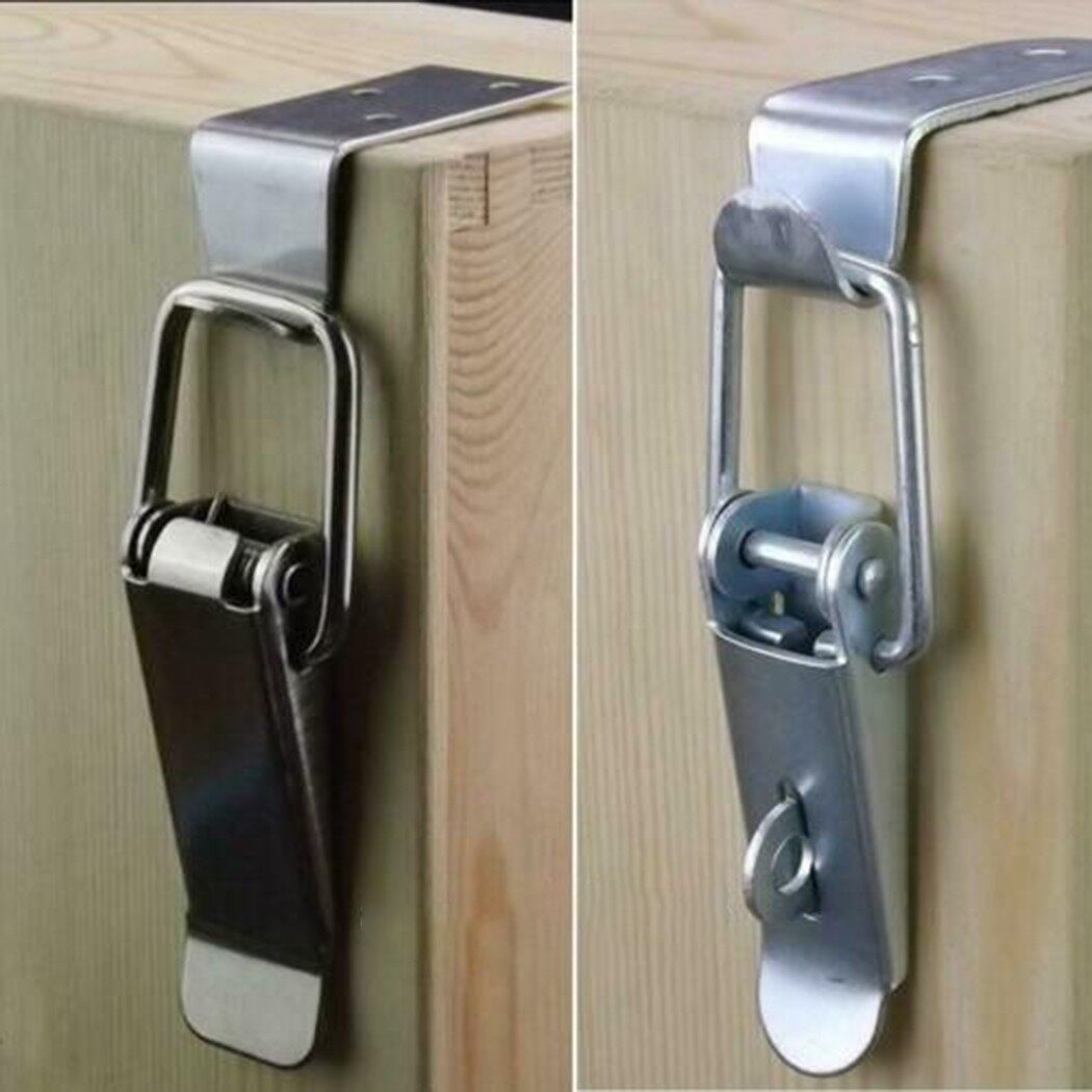 Chốt Khóa Mỏ Vịt Bằng Thép Không Gỉ 90 ° Chốt Khóa Lò Xo Móc Khóa Tủ Vali Bản Lề Phụ Kiện Phần Cứng Đồ Nội Thất