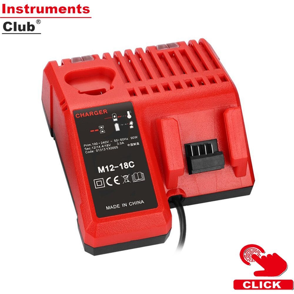 M12-18c li-ion bat-tery charger for milwaukee 12 v 14.4v 18v c1418c 48-11-1815/1828/1840 m18 m14 m12 lithium bat-tery