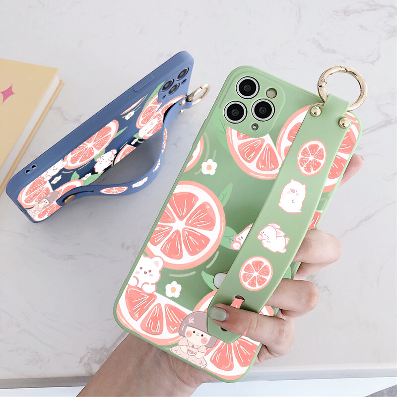 Mobile Phone Case Casing Tecno Camon 17/Spark 7 Pro/KF8/Tecno Spark 7/Spark 7T/KF6P(With WristStrap)Rabbit Case Square Edge Liquid Silicone Casing Full Cover Camera Shockproof Protection Cases