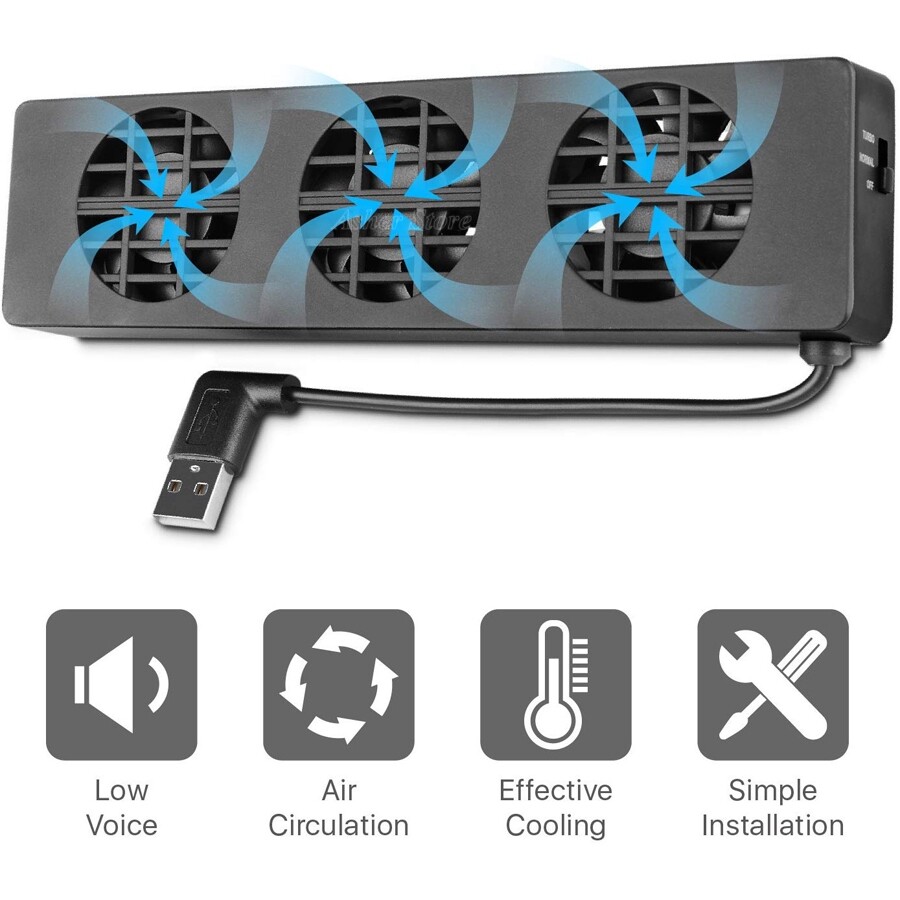 Nintendo Switch Dock Mount Console Cooler Temperature Control Cooling Fan 3 Fans for NS Switch Accessories