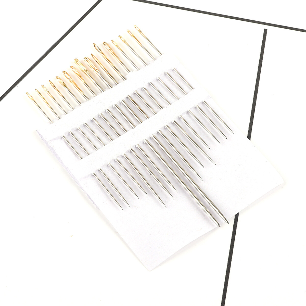 16pcs/set Gold Eye Needle Large Leather Hand Sewing Needles Embroidery Tapestry Home Wool DIY Sewing Accessories