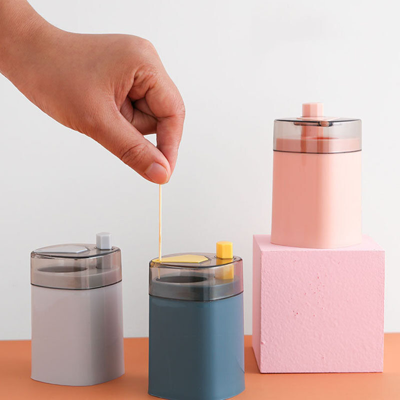 Multi-color creative automatic toothpick box portable toothpick storage box