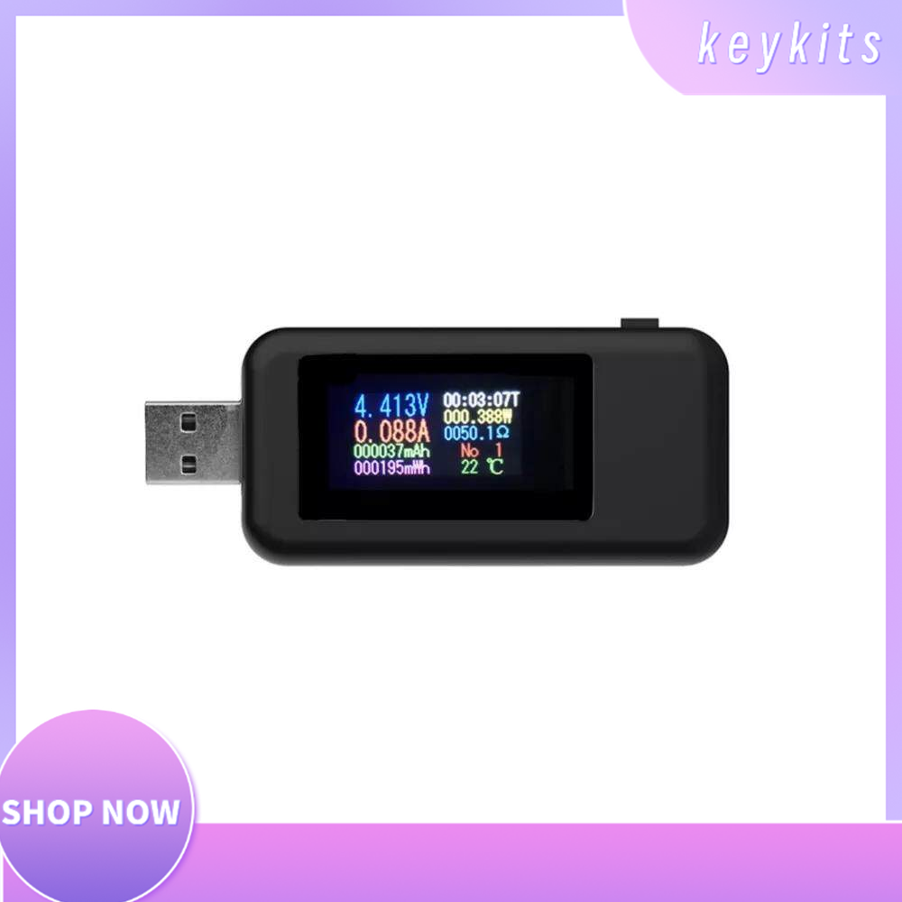 KWS-MX18 10 in1 Digital LCD Display USB Tester Voltage Current Tester Power Meter Timing Ammeter USB Charger Tester Detector Voltmeter