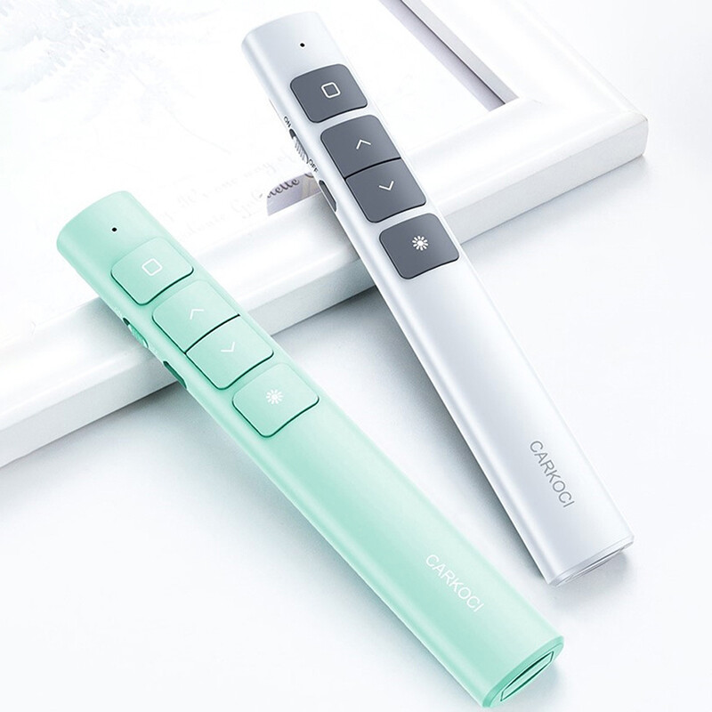 New Multifunctional Rechargeable Wireless Presentation Clicker Powerpoint Pen USB Remote Control Flip Pen Laser Courseware Remote Control Laser Projection Pointer Pen