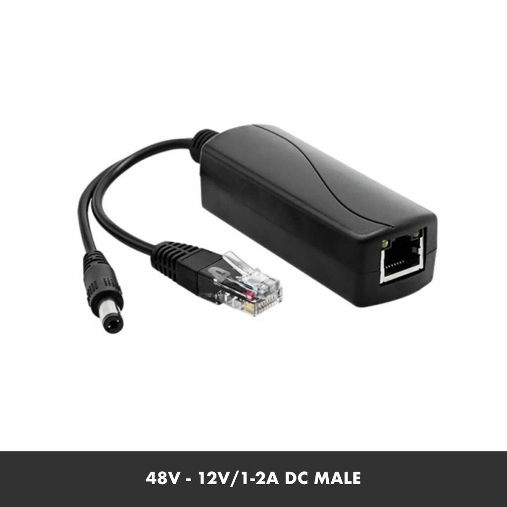 PoE Splitter 48V to 5V/12V Power Over Adapter Active Micro USB