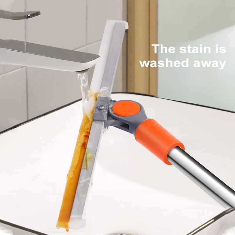Konco Chổi Lau Sàn Ma Thuật Chổi Đẩy Tay Quét Cao Su Xoay 180 ° Chổi Lau Cửa Sổ Xe Hơi Đa Năng Có Thể Tháo Rời Dụng Cụ Lau Vết Bẩn Nước Rác Nhà Bếp Dụng Cụ Vệ Sinh Tóc Phòng Tắm Nhà Vệ Sinh