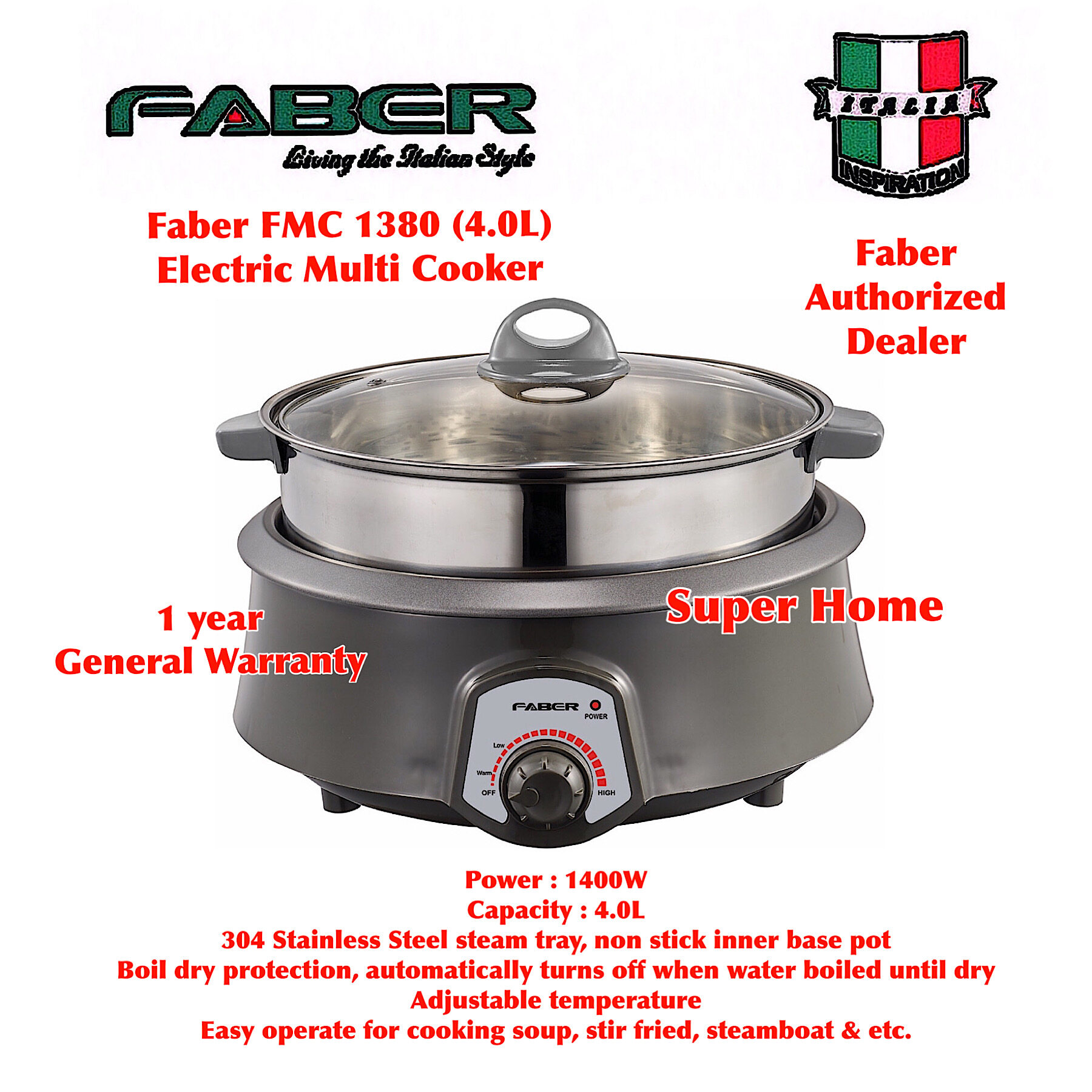 faber multi cooker fmc 1380