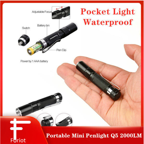 100% Original Xách Tay Mini Penlight Q5 2000LM Đèn Pin LED Đèn Bỏ Túi Đèn Lồng Chống Nước AAA BatteryS Mạnh Mẽ Led Cho HuntingS