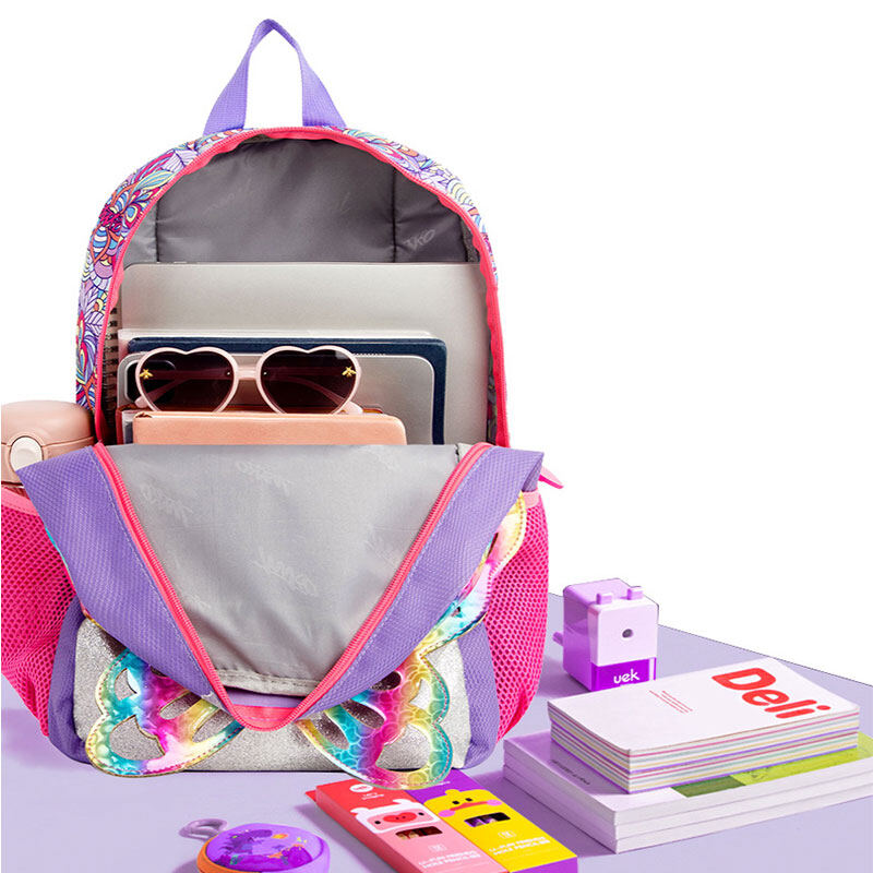 IP 3D Rainbow Butterfly Kids Backpack Cute color elementary school girl's backpack