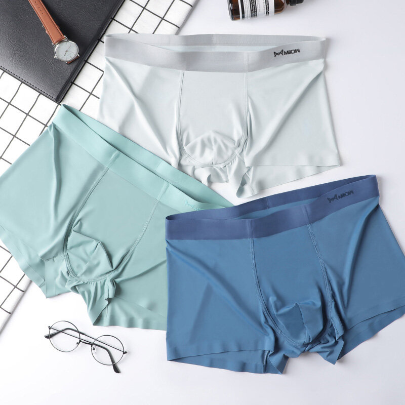 Cmenin miiow 3pcs quần lót nam mới quần lót nam quần lót thoáng khí kháng khuẩn quần lót quần lót mềm quần lót cho nam m1221