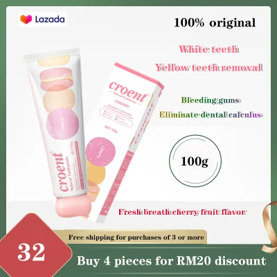 Tooth whitening toothpaste for adults and children to remove yellow tartar, fresh breath and bad breath whitening home affordable cherry pink toothpaste 100g