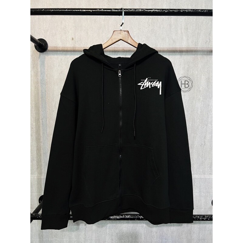 Áo Hoodie Zip Stussy Basic