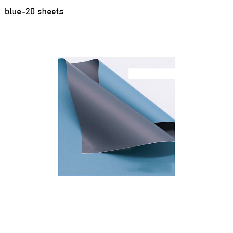 XINLANYASHE plain colored paper Size 58x58 cm, flower wrapping paper, 100% waterproof, flower wrapping plastic sheet Bouquet wrapping paper fake flowers two-tone paper-1 pack double-sided two-color Ouya flower wrapping paper paper material set