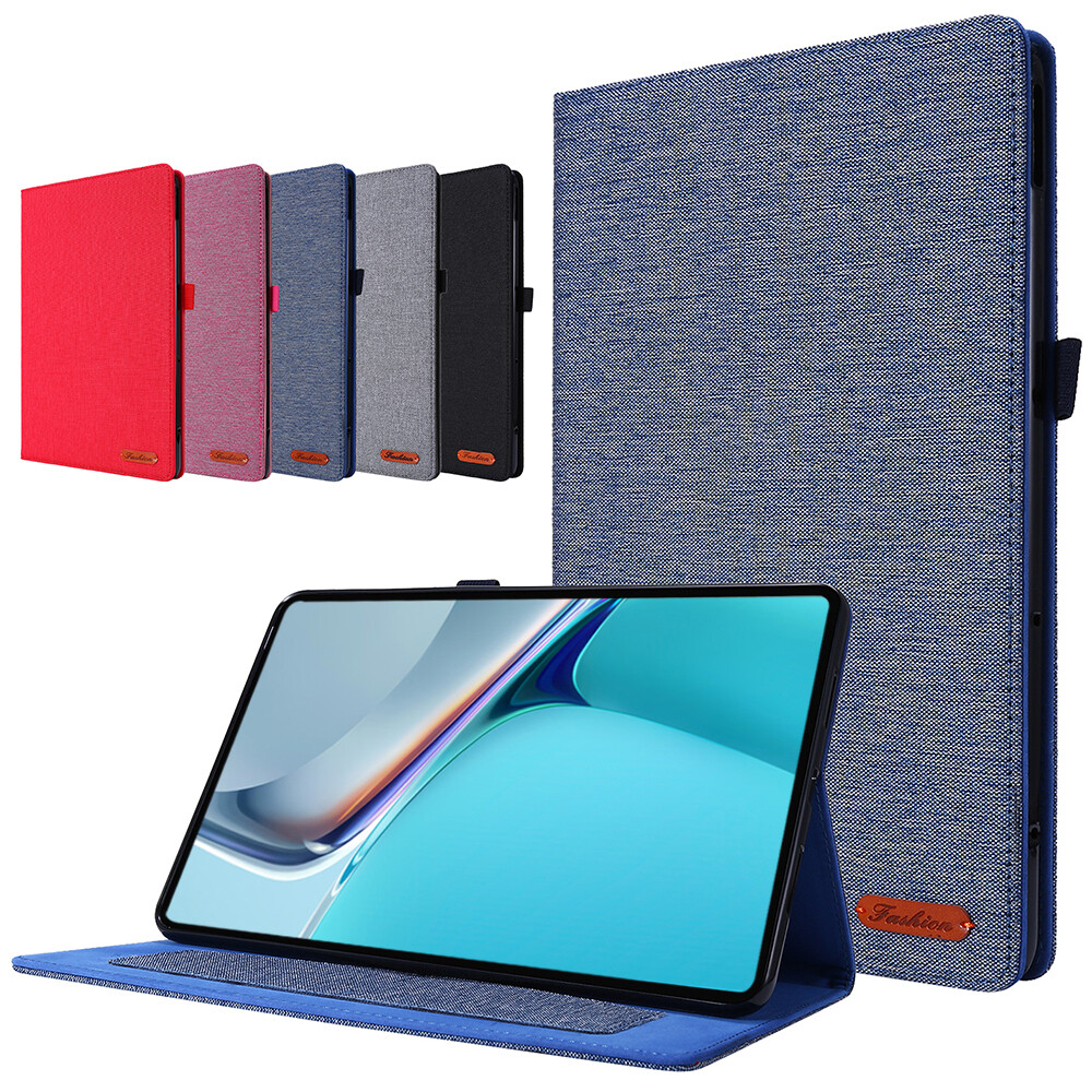 For huawei tablet case with pencil holder,premium denim folio flip soft tpu back cover stand case for huawei matepad se 11 2024, matepad pro 12.6/matepad 11/matepad se 10.4/﻿matepad t10 t10s/matepad t8/matepad 10.4/matepad pro 10.8/m6 10.8