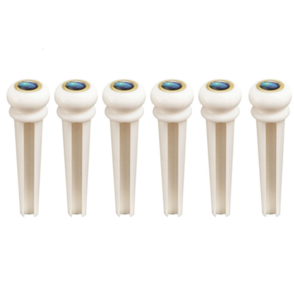 Pure Ox Bone Guitar String Nail Abalone Shell Dot Brass Circle Loop High-Grade Ballad String Nail