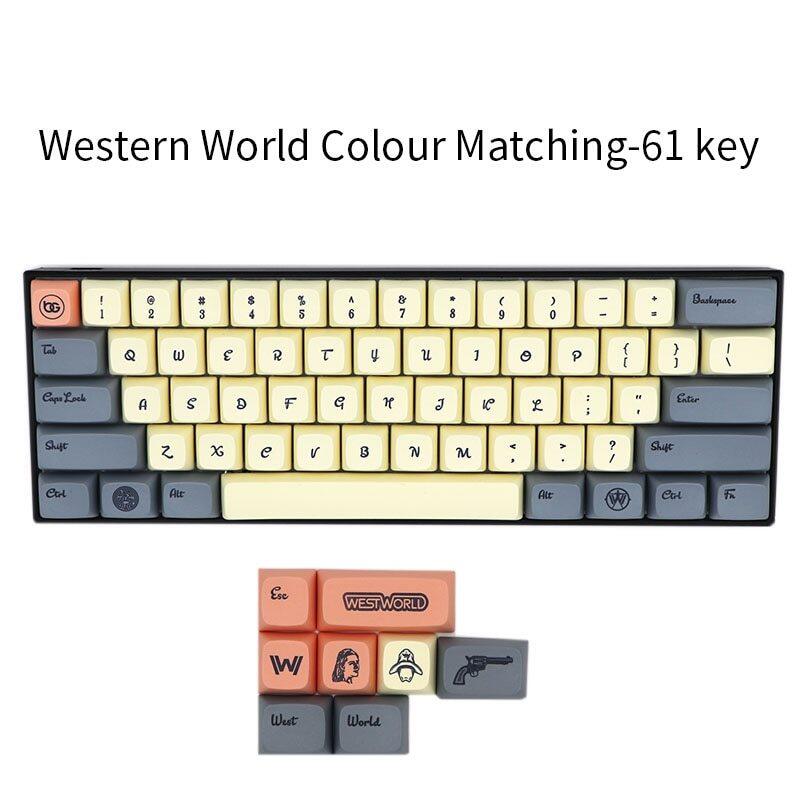 Bgkc Xda Western World Ethermal Dye Sublimation Fonts Pbt Keycap For Wired Usb Mechanical Keyboard Cherry Mx Switch Keycaps Malaysia