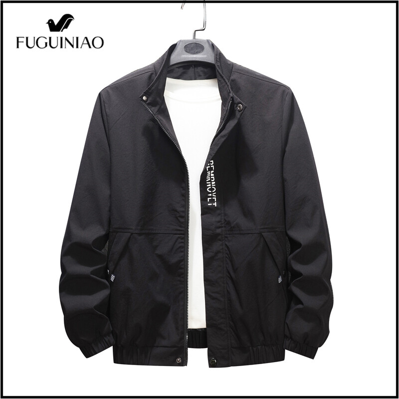 FUGUINIAO Men's Jackets and Hoodies Spring and Autumn New Style  Trendy  Casual Jacket Men's Lightweight Jackets High Quality Bomber Jackets(M-4XL)