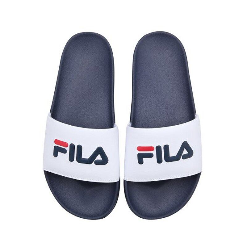 blue fila slides