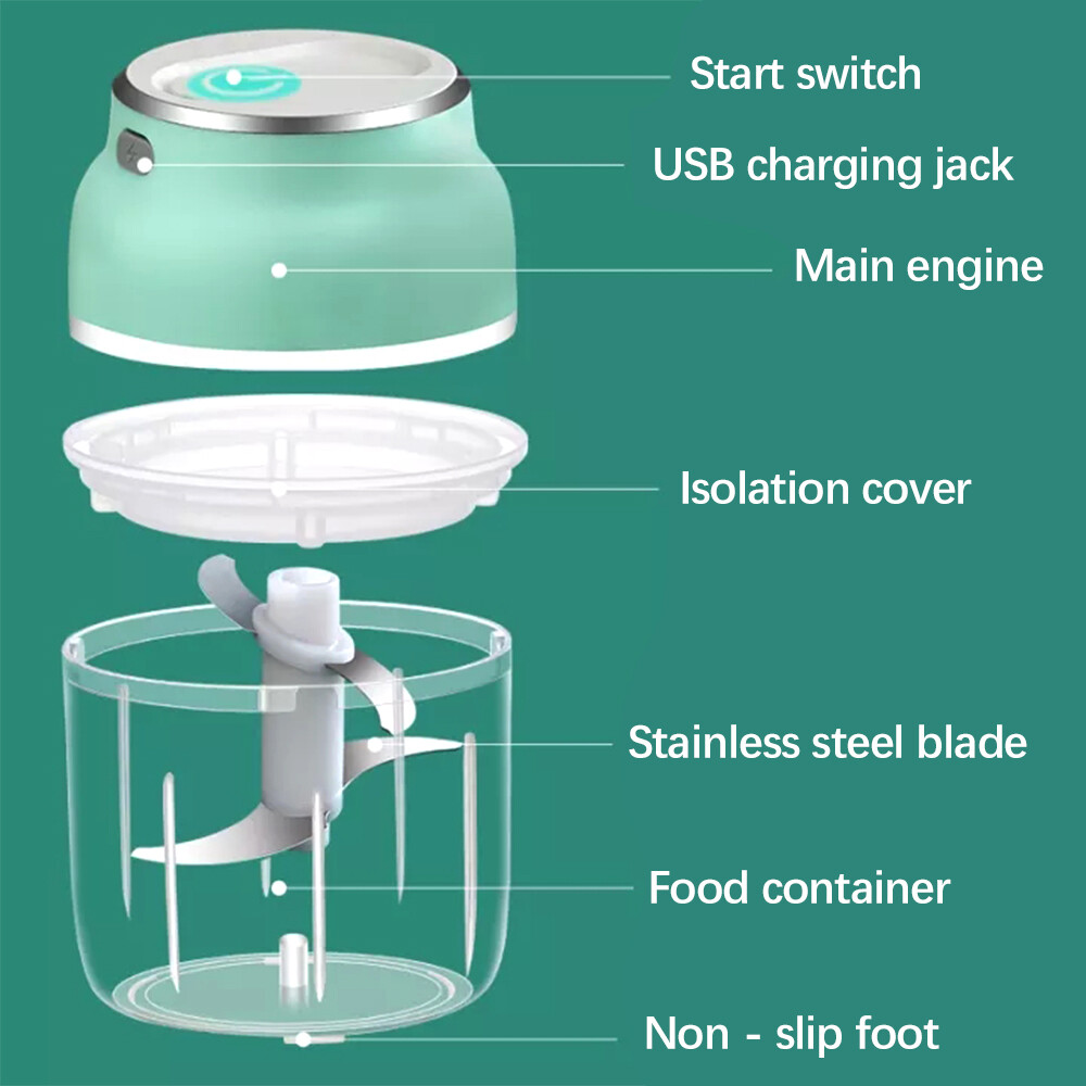 Vastar Mini Electric Food Chopper Blender Multi-Function 150ml/230ml For Garlic Meats Vegetable Fruits Nuts Onions Baby Food Milk Shake Mincer Mixer