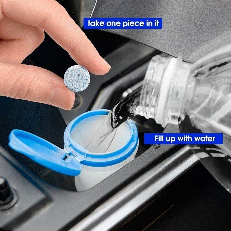 20/10/5/1pcs Car Effervescent Tablets Windshield Washer Fluid Concentrated Glass Water Wiper Solid Cleaner Tablet Car Accessary Family Bathroom Kitchen Cleaning