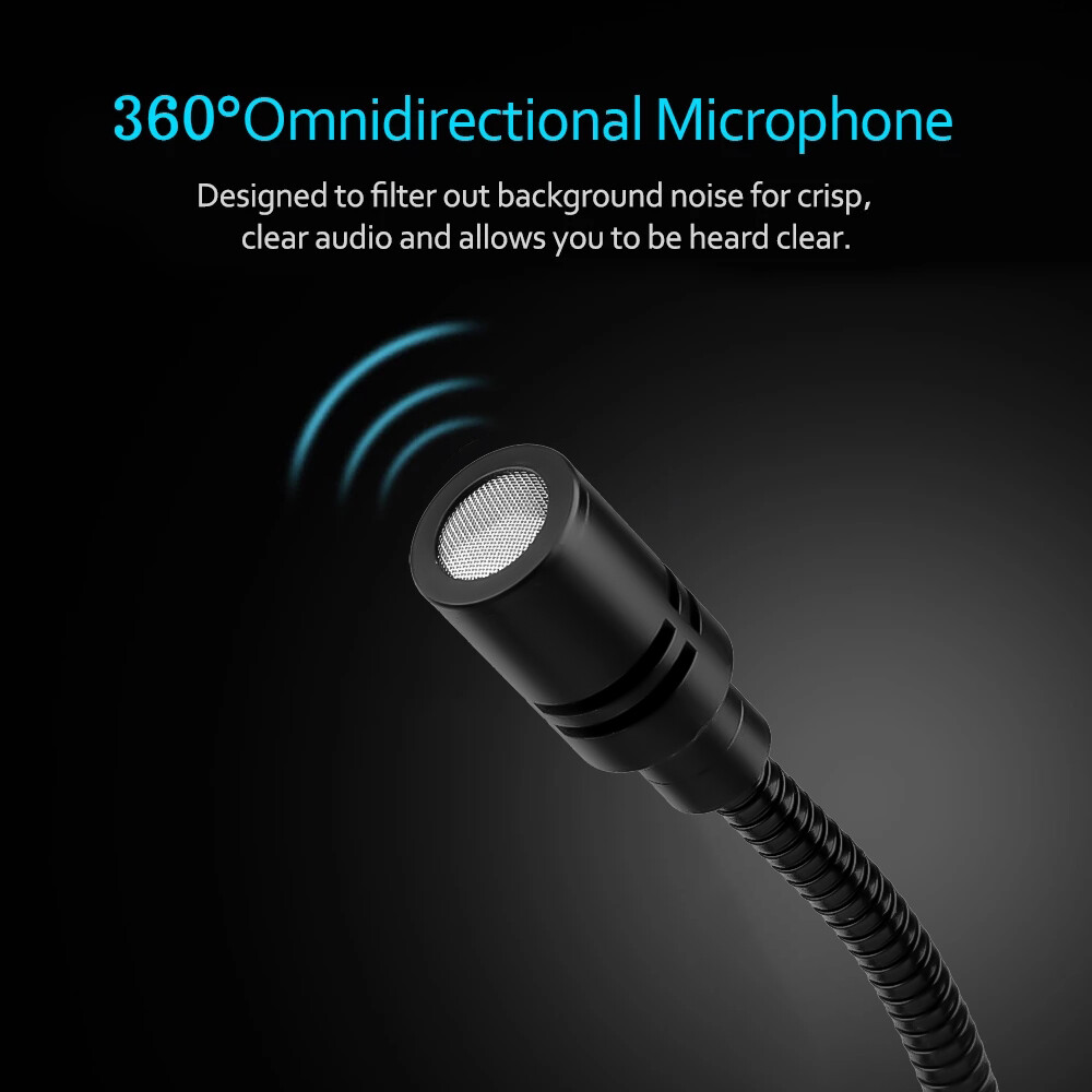 Micrô USB 2.0 Có Thể Điều Chỉnh 360 Độ Cho Điện Thoại Thông Minh Máy Tính Xách Tay Và Thiết Bị Chơi Game Trên Máy Tính