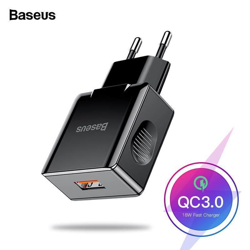 Giá Baseus EU Cắm Sạc Nhanh Quick Charge 3.0 2.0 Củ Sạc USB Dành Cho iPhone Xiaomi Samsung Huawei QC3.0 Sạc Nhanh Turbo Tường Di Động sạc Điện Thoại