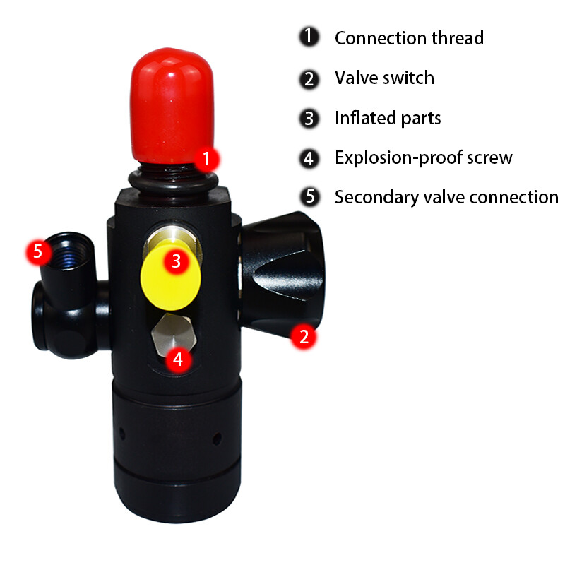 AUGIENB 1L Portable Mouthpiece Oxygen Cylinder Scuba Diving Tank Refill