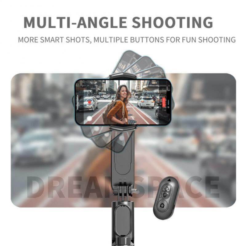 Zeallion Bộ Ổn Định Mini Gimbal Cầm Tay Bluetooth Không Dây Giá Đỡ Ba Chân Gậy Selfie Với Đầu Chân Máy Đèn Chiếu Sáng Phụ Có Thể Tháo Rời Phụ Kiện