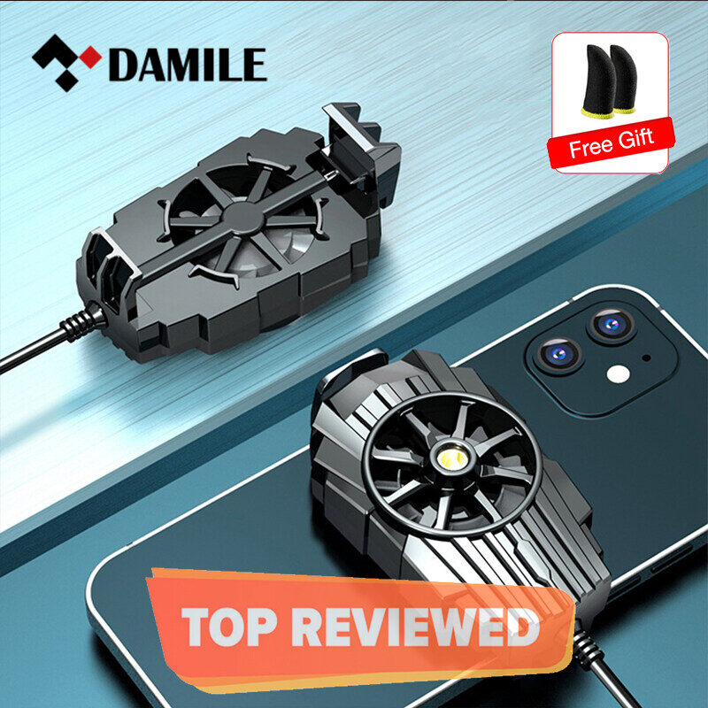 DAMILE R1 Phone Cooler for Gaming Cooler Fan for Phone Portable Mobile Gaming Controller USB Phone Cooling Fan Mobile Phone Cooler Phone Fan Accessorie