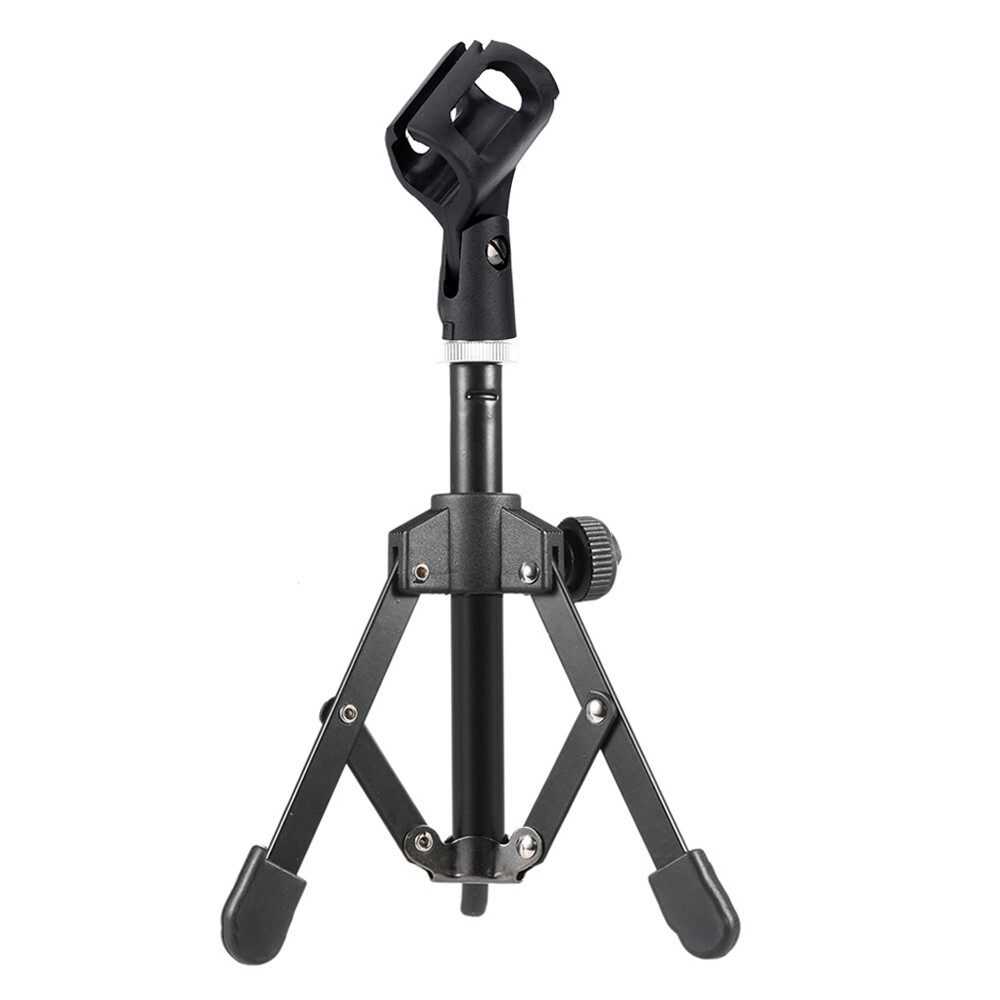 Giá Đỡ Micro Ba Chân Để Bàn Có Thể Điều Chỉnh Gấp Gọn Mini MS-12 Với Giá Đỡ Kẹp Mic MC3 Cho Podcast Bài Giảng Hội Họp