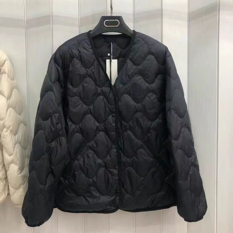 UNIQLO U home down jacket women's light white duck down 100v collar slim fit inner wear light coat jacket real velvet Japanese style original imported 2023